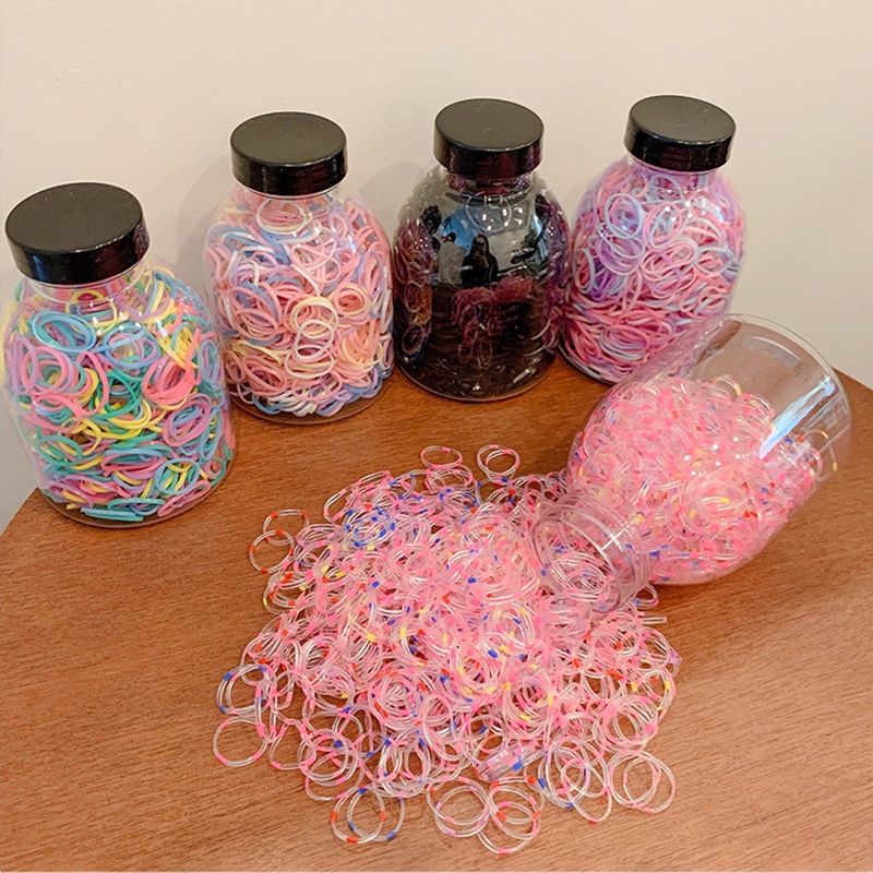 Dây Buộc Tóc Cao Su Co Giãn Không Đau Màu Sắc Ngọt Ngào Dành Cho Bé Gái