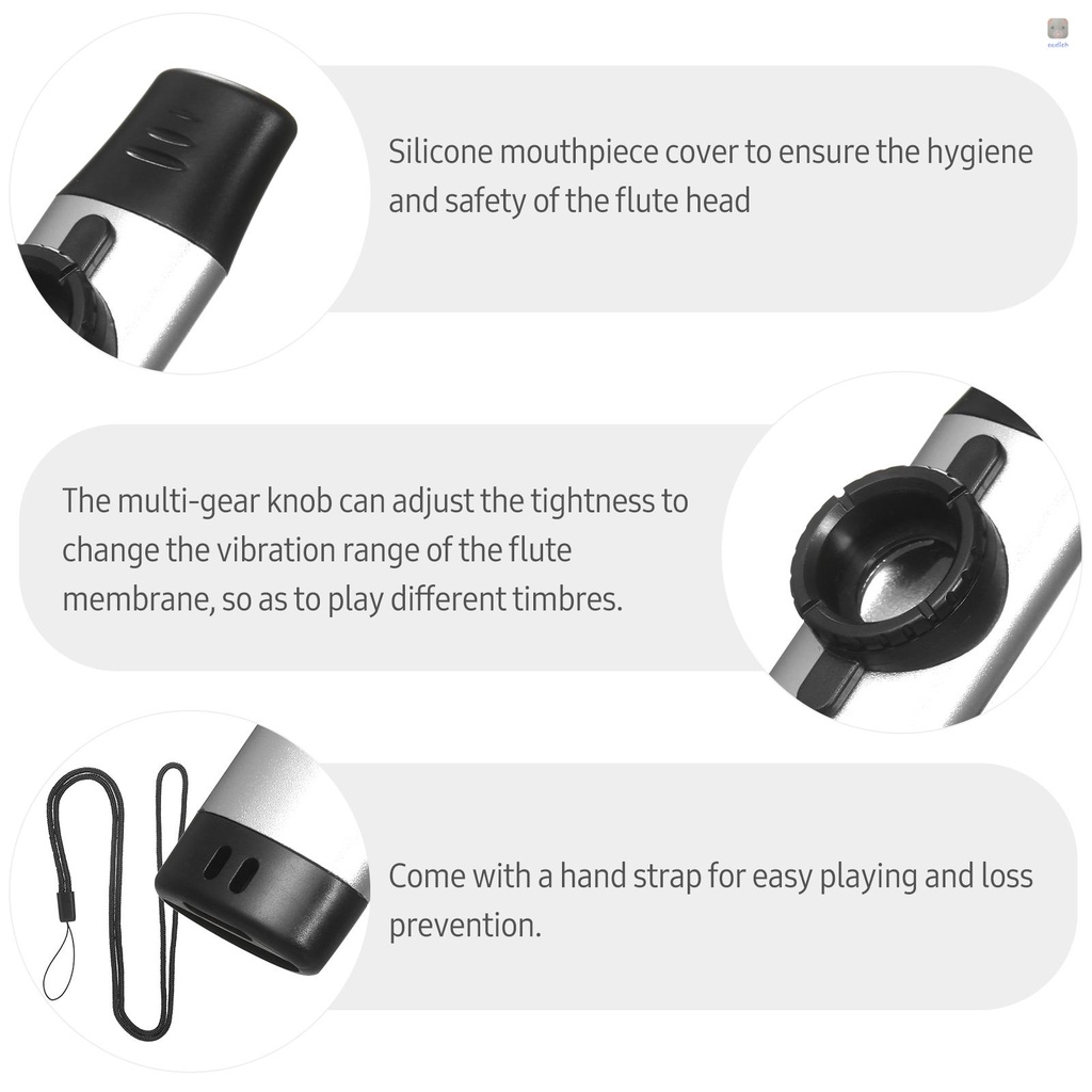 Nhạc Cụ Kazoo Bằng Hợp Kim Nhôm A2Honvn Cho Người Mới Bắt Đầu