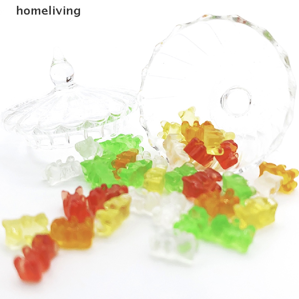 Set 20 Chú Gấu Bằng Nhựa Resin DIY Trang Trí Nhà Búp Bê