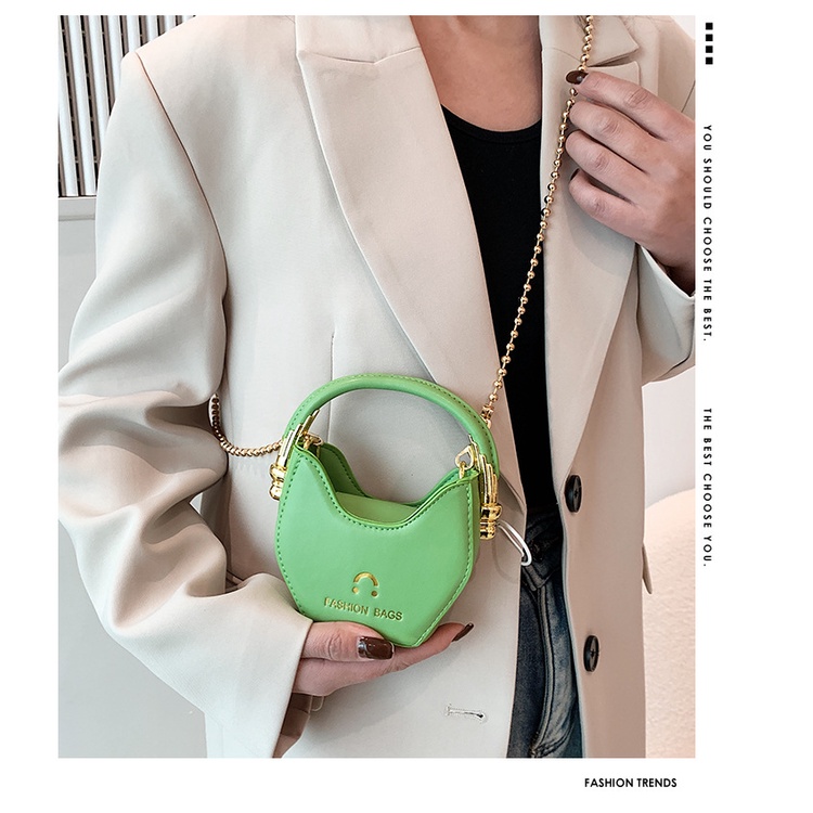 Túi Xách JASMIN NOIR Đeo Chéo Vân Da Cá Sấu Phối Dây Xích Thời Trang Nữ Sành Điệu