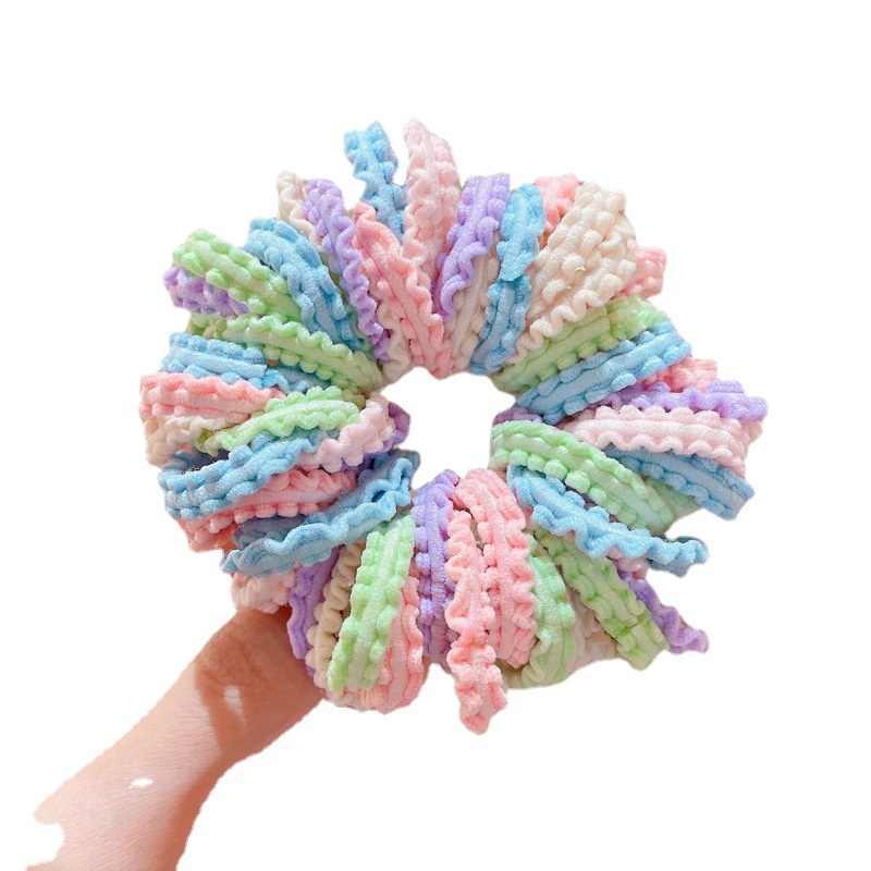 Set 50 Dây Buộc Tóc Cao Su Co Giãn Nhiều Màu Sắc Dễ Thương Cho Bé Gái