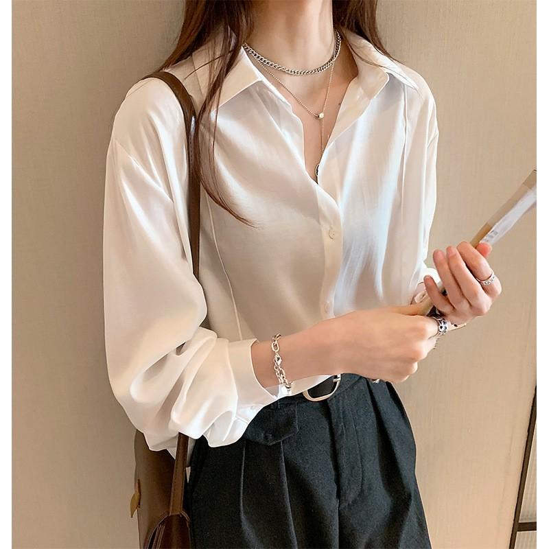 Áo sơ mi nữ dài tay cổ đức sọc nổi nhiều màu MS974