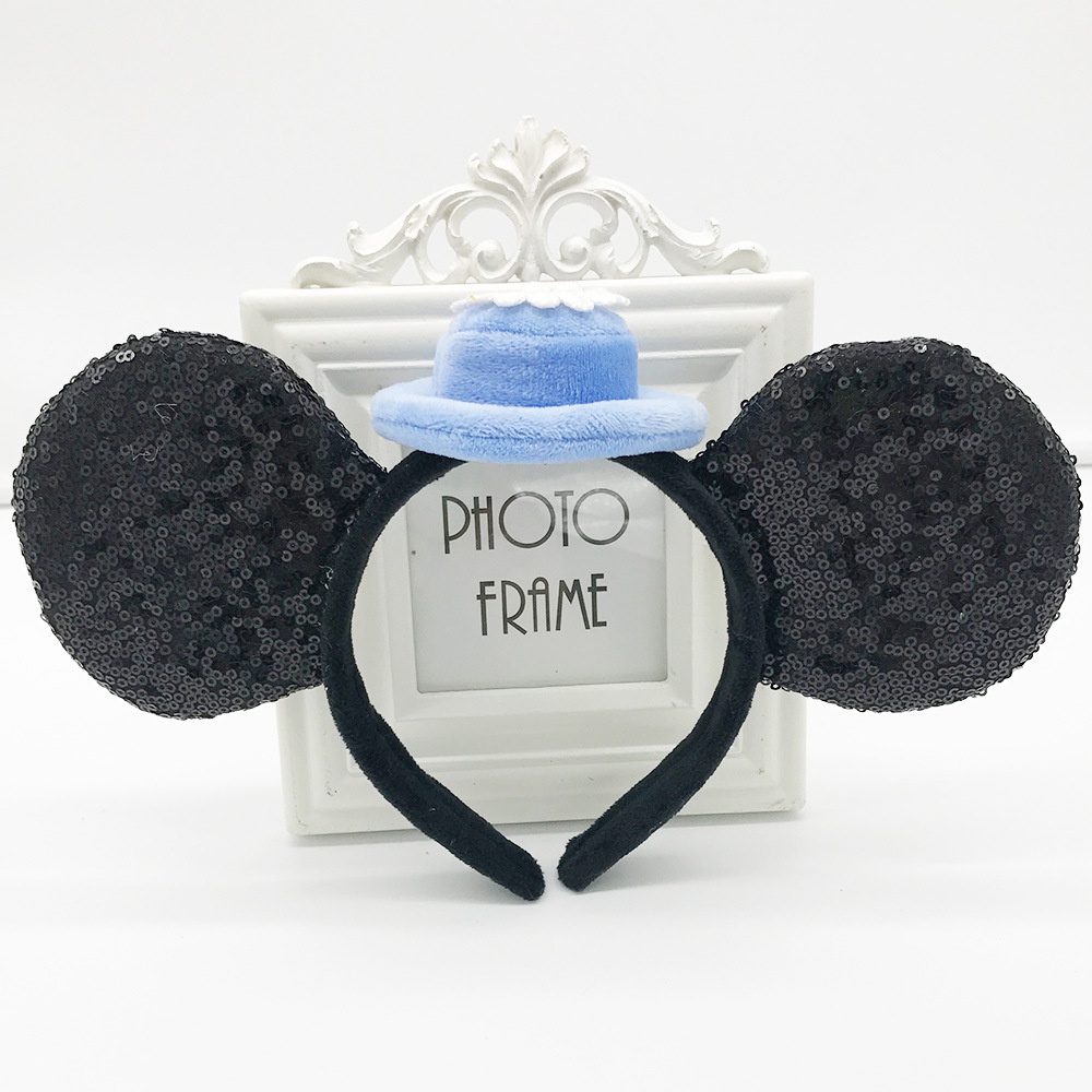 Băng Đô Tai Thỏ / Chuột Mickey Minnie Đính Kim Sa Lấp Lánh Phong Cách Hoạt Hình Cho Người Lớn Và Trẻ Em