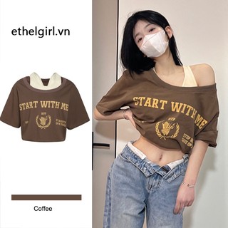 Áo Croptop Tay Ngắn In Họa Tiết Hoa Phong Cách Retro Gợi Cảm Cho Nữ