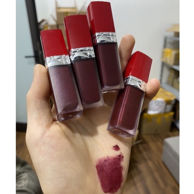 Son Kem DIOR tester unbox không tem đáy màu 989 Tím Mận