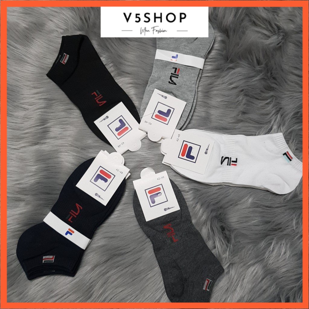 TẤT CỔ THẤP FILA CHO NAM KIỂU DÁNG THỂ THAO COTTON THOÁNG KHÍ TN49