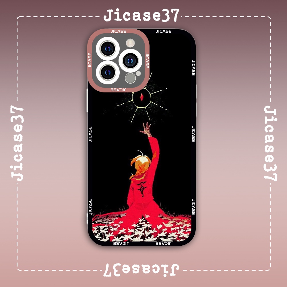 Ốp lưng iphone cạnh vuông Jicase Adward Elric Full Metal Alchemist Anime Manga