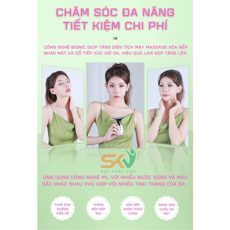 Máy nâng cơ mặt SKV-255, massage rung cơ mặt, làm chậm quá trình lão hóa, thu nhỏ lỗ chân lông, chất liệu an toàn cho da