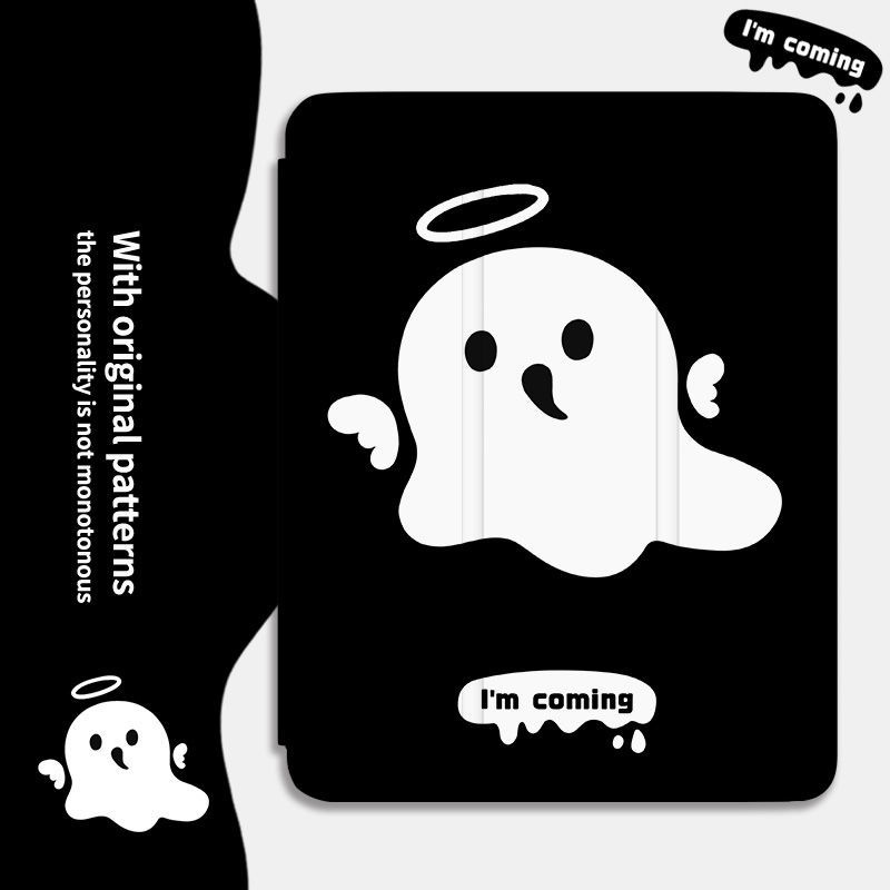 Ốp Máy Tính Bảng Mềm Hình Ma Vui Nhộn Có Khe Đựng Bút Cho iPad Gen10 Air4 / Air5 Gen7 / 8 / 9 Pro11 "Pro12.9" 2022 mini6