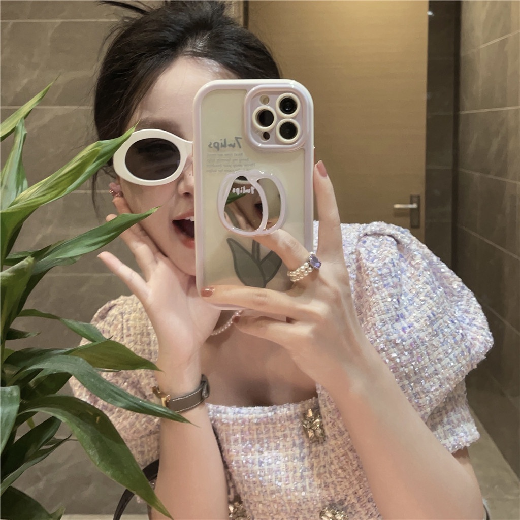 Ốp Điện Thoại TPU Mềm Họa Tiết Hoạt Hình Tráng Gương Cho iphone 14 Pro Max 13 Pro Max 12 Pro Max