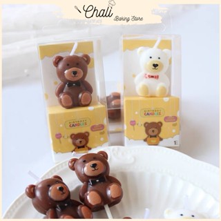 Nến trang trí bánh kem ,bánh sinh nhật hình gấu Teddy - Phụ kiện trang trí bánh kem ,sinh nhật