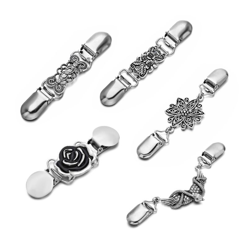 Kẹp Dây Xích Gắn Quần Áo / Áo Khoác Cardigan Hình Vịt Siêu Dễ Thương Cho Bạn Gái