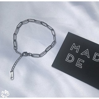 vòng tay xích hình chữ nhật inox titan- CN chain bracelet MADDe