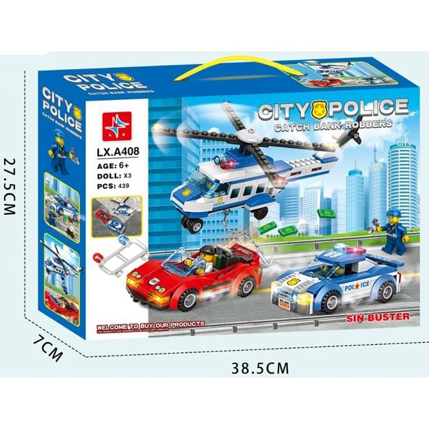 Xếp Hình Urban Cities Police - Lắp Ghép Mô Hình Cảnh Sát Truy Bắt Cướp Tốc Độ Cao