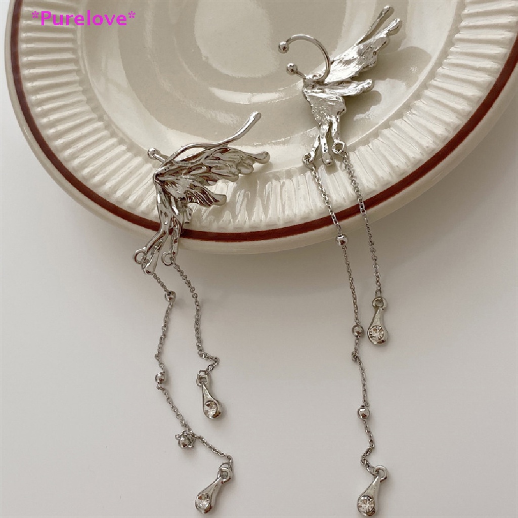 1 Khuyên Tai Kim Loại Dạng Kẹp Vành Tai Hình Cánh Bướm Thời Trang 2022 Mới