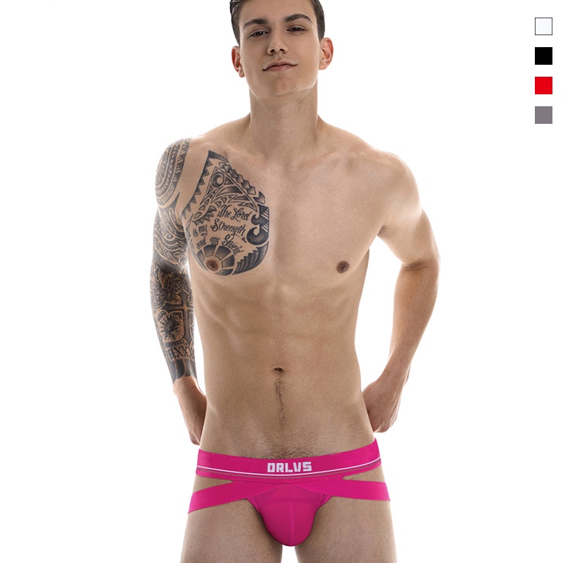0850 Sexy Quần lót nam 4 màu Thấp eo Jockstrap G-String Thongs Thoáng khí Nhanh khô Gay Bikini Quần lót OR405