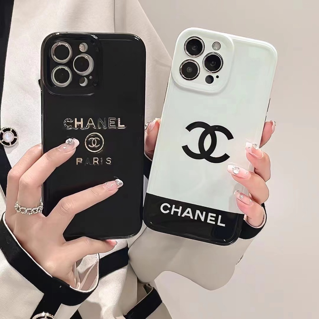 Ốp Điện Thoại TPU Mềm Bảo Vệ Camera Họa Tiết Thương Hiệu Sang Trọng Dành Cho iPhone 15 14 13 12 11 Pro Max