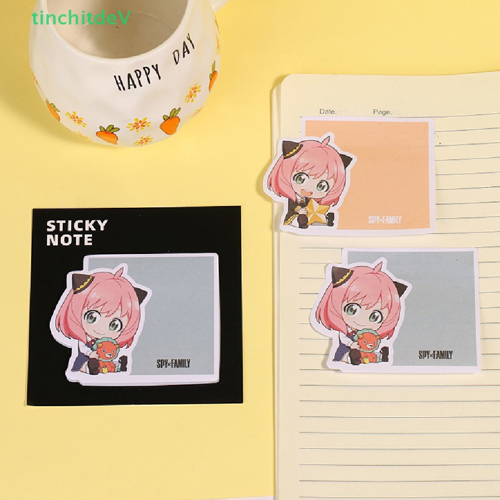 Set 30 Tờ Giấy Ghi Chú Họa Tiết Anime SPY X FAMILY Dính Có Thể Xé Được [Mới]
