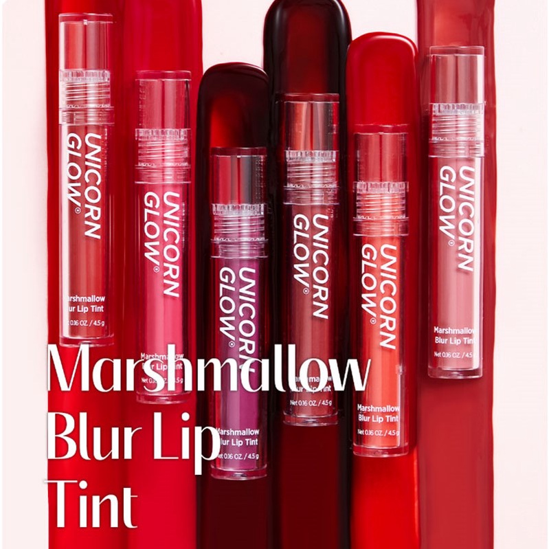 [UNICORN GLOW] Marshmallow Blur Lip Tint 4.5g / 6 Màu / Trang Điểm Môi Hàn Quốc Màu Sắc Rực Rỡ