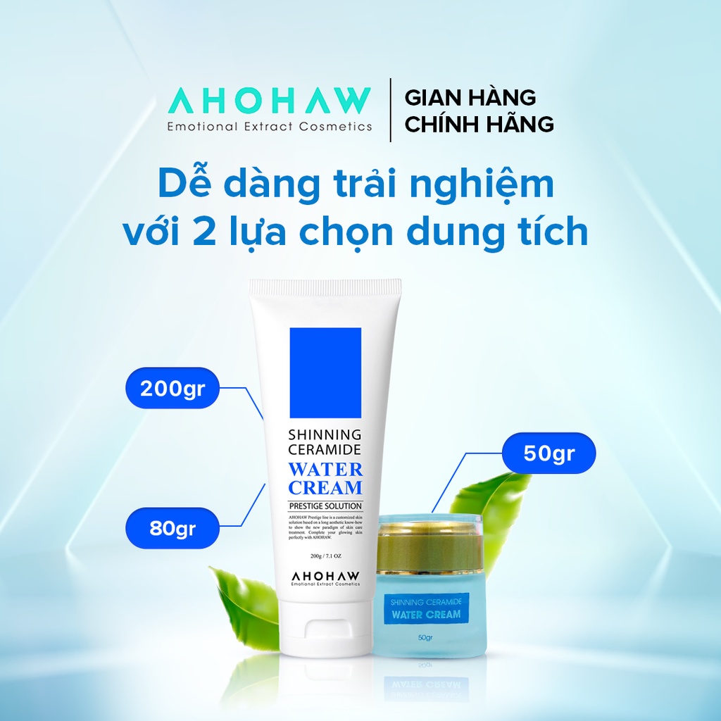Kem Dưỡng Ẩm Phục Hồi Da AHOHAW Shinning Ceramide Water Cream 80g Ahohwa