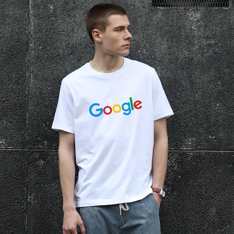 Google Áo Thun Tay Ngắn Chất Liệu cotton size Lớn xxs-4xl 2126a Cho Nam Nữ
