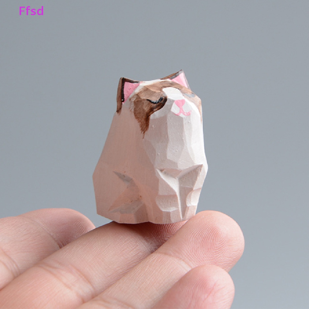 {Ffsd} Móc Khóa Hình Mèo Nhỏ Chạm Khắc Thủ Công Sáng Tạo Để Bàn Trang Trí Nội Thất * Bán Chạy