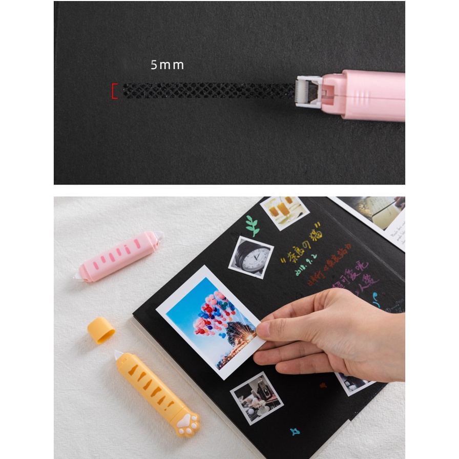 Băng Keo Chỉnh Sửa Móng Vuốt Mèo Hai Đầu Mềm Mại Tươi Tắn Dễ Thương Kèm Băng Keo Hai Mặt diy HB