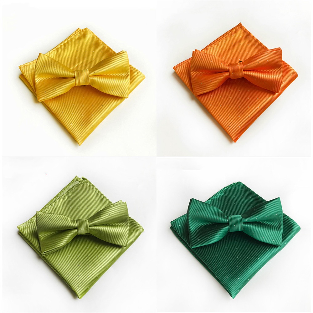 Khăn tay EFAN thắt nơ màu trơn sang trọng có thể điều chỉnh cho nam