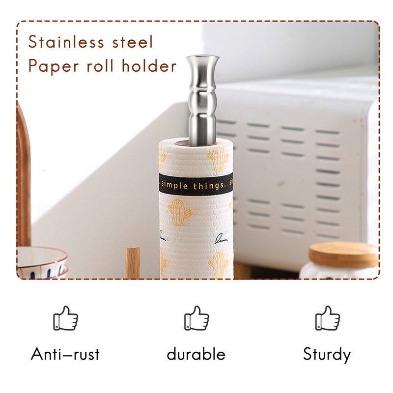 Giá Đỡ Khăn Giấy Bằng Thép Không Gỉ Tiện Dụng Cho Nhà Bếp