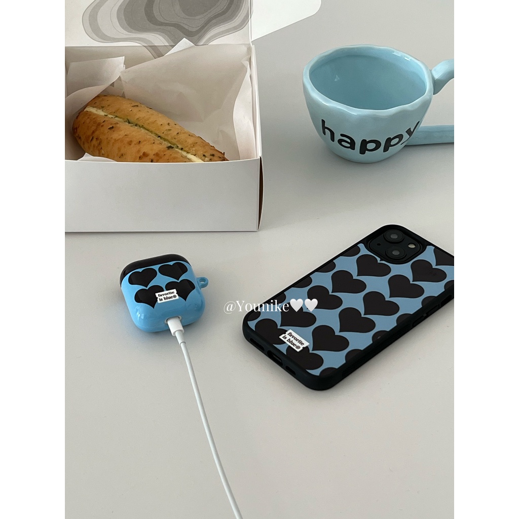 Ốp Điện Thoại Viền Đen Họa Tiết Trái Tim & Chữ Đơn Giản Phong Cách Hàn Quốc Cho Iphone 13pro / 14promax / 11 / 12 / 14
