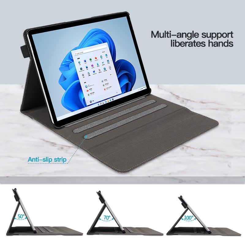 Trường hợp kinh doanh cho Microsoft Surface Pro 7 6 5 4 12,3 inch Surface Pro 8 9 13 inch Vỏ bọc da Pu Surface Go 2 3 10.5 Business Sleeve Fundas