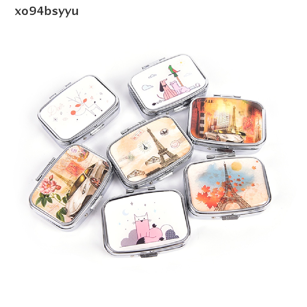 Hộp Đựng Thuốc Viên Bằng Kim Loại Hình Vuông Xo94Bsyu