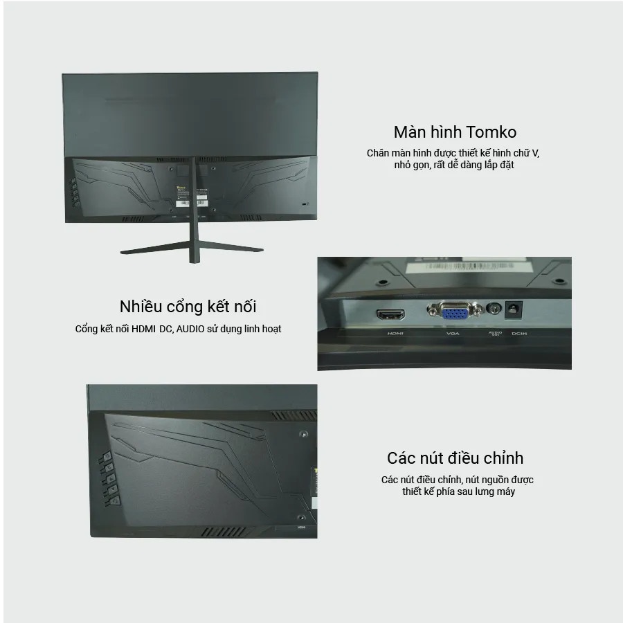Màn hình máy tính cong Full Viền - 27 inch 75Hz Tomko T272FC , Mới 100% chính hãng - TOMKO