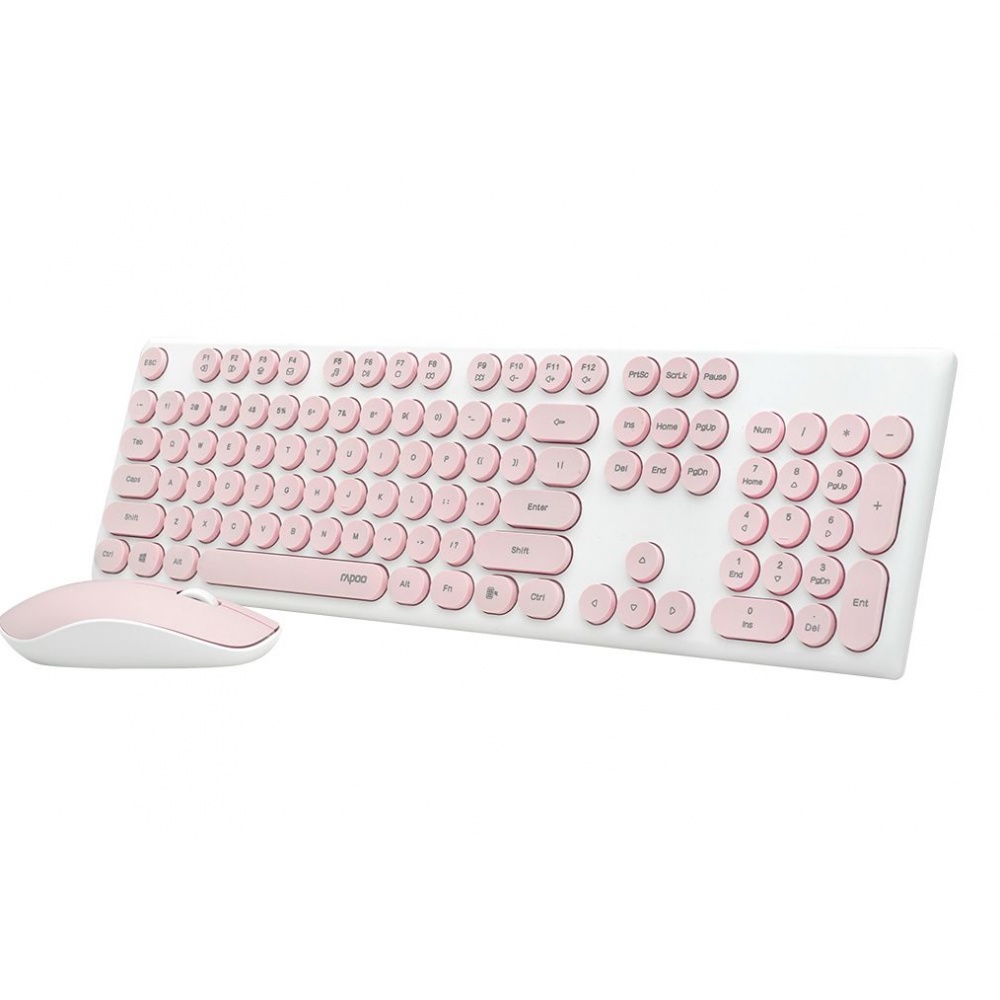 Bộ Bàn Phím Chuột Không Dây Rapoo X260S 3 màu Hồng - Trắng - Đen - New chính hãng - BH 24 Tháng