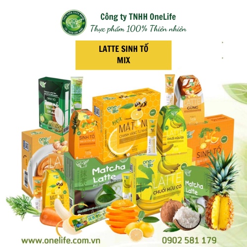 Hộp 6 gói Bột Latte Trà sữa Sinh tố MIX ONELIFE