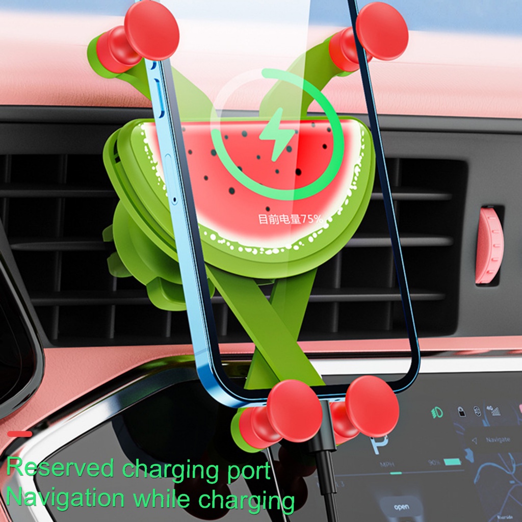 Giá Đỡ Điện Thoại Chống Sốc Chống Trượt Hình Hoa Hướng Dương / Trái Cây Hoạt Hình Có Thể Điều Chỉnh Cho Xe Hơi