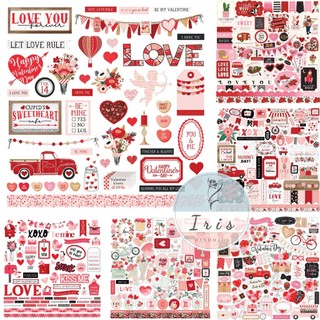 Sticker chưa cắt chủ đề Valentine