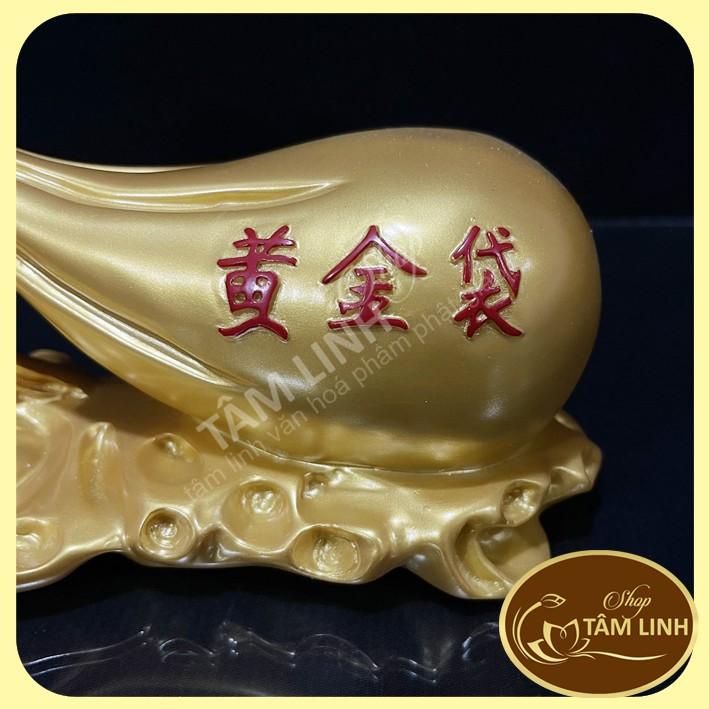 Tượng phật Di Lặc kéo tiền trên bao tải - tamlinhvanhoaphamphatgiao