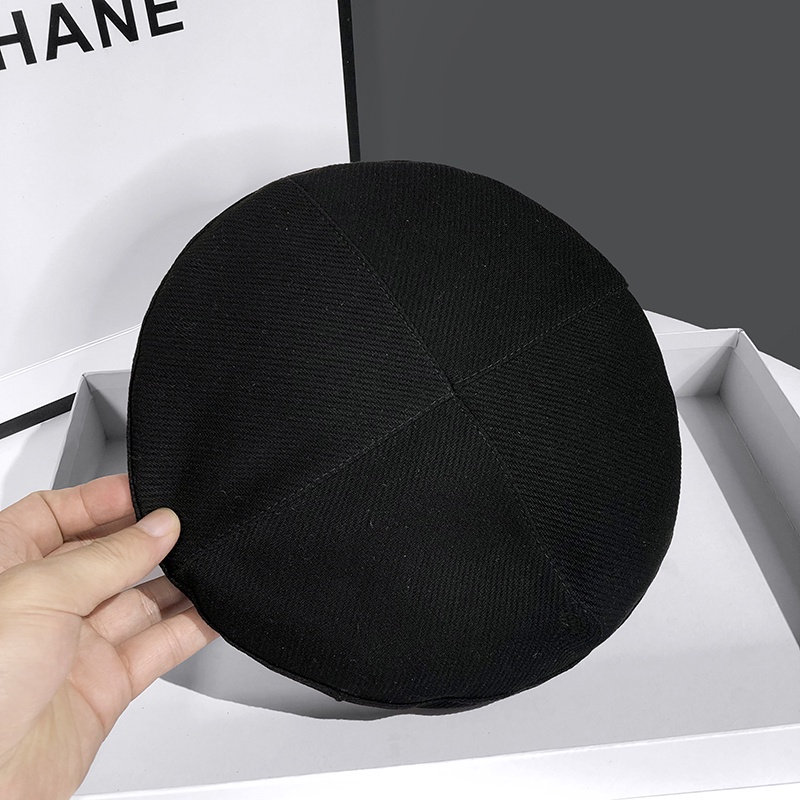 HMH®Mũ nồi beret viền da tag sắt thiết kế hiện đại chất liệu cotton 2 lớp dày dặn phong cách Hàn Quốc