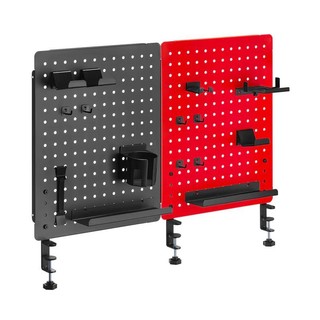 Bảng treo đồ Pegboard HyperWork Aster PG02 (Bảng kim loại, sơn tĩnh điện cao cấp, chân kẹp bàn, 14 phụ kiện đi kèm)