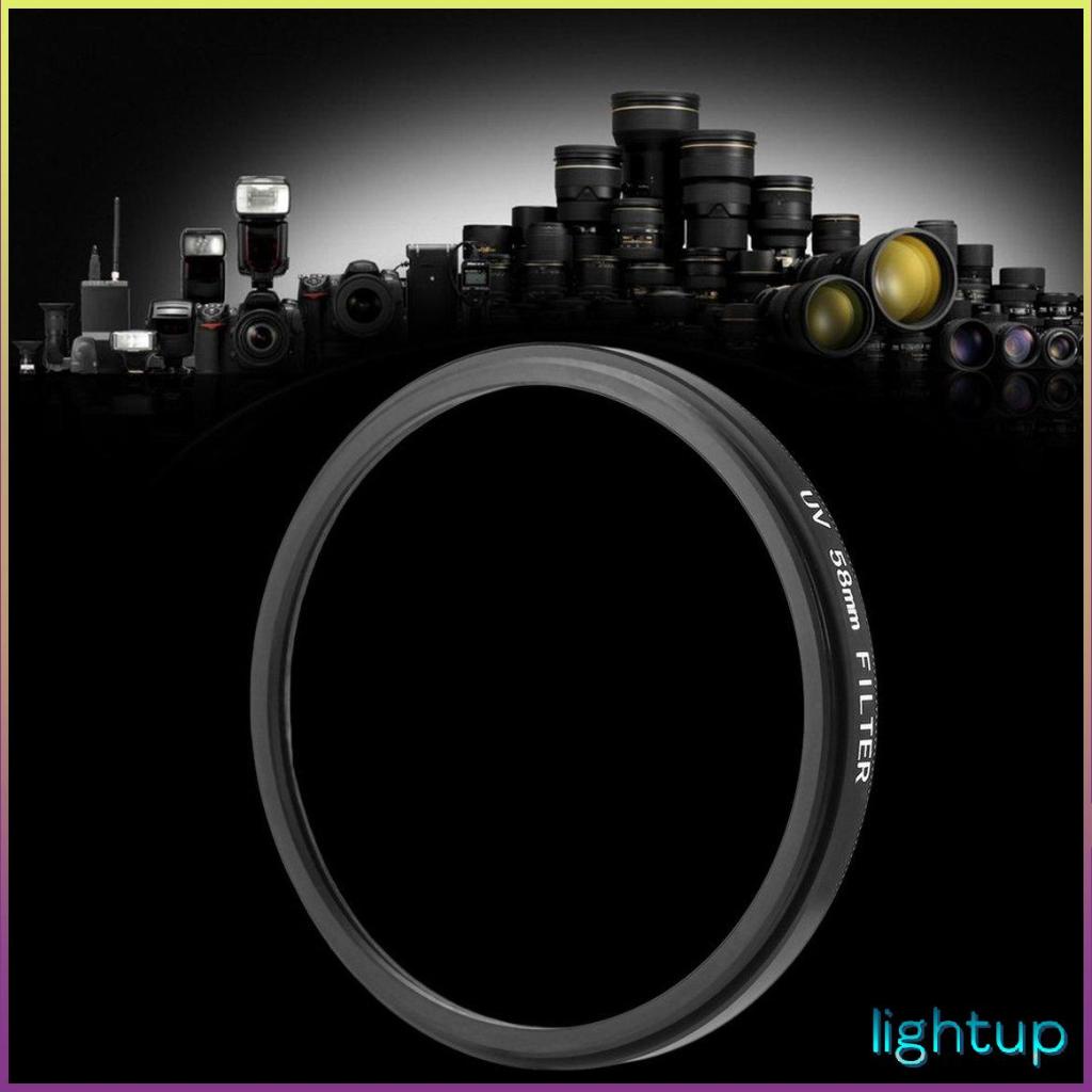 58Mm Uv Ultra-Violet Haze Máy ảnh Dslr Glass Metal Lens Filter Bảo vệ ống kính