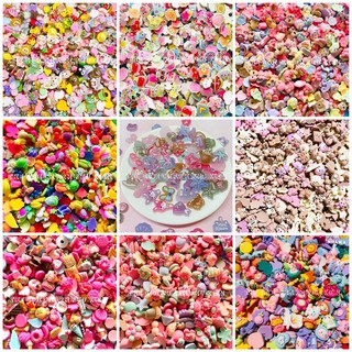 Set 100 charm/center trộn cả trong và nhám gắn cột tóc, slime, bình nước, ốp đt