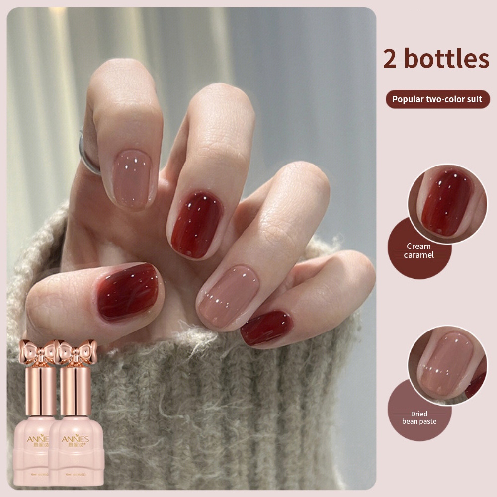 2 Chai/Bộ Sơn Móng Tay Màu Nước Đá Ennis Thạch Bán Vĩnh Viễn Sơn Bóng Màu Thời Trang Màu Nude Gel Nghệ Thuật Ngâm Dụng Cụ Làm Móng Nghệ Thuật