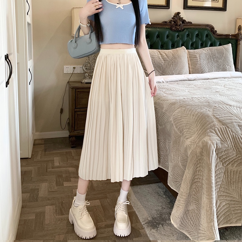 Chân Váy Xếp Li Màu Trơn Phong Cách Hàn Quốc Thời Trang Mùa Hè Hàng Mới Dành Cho Bạn Nữ