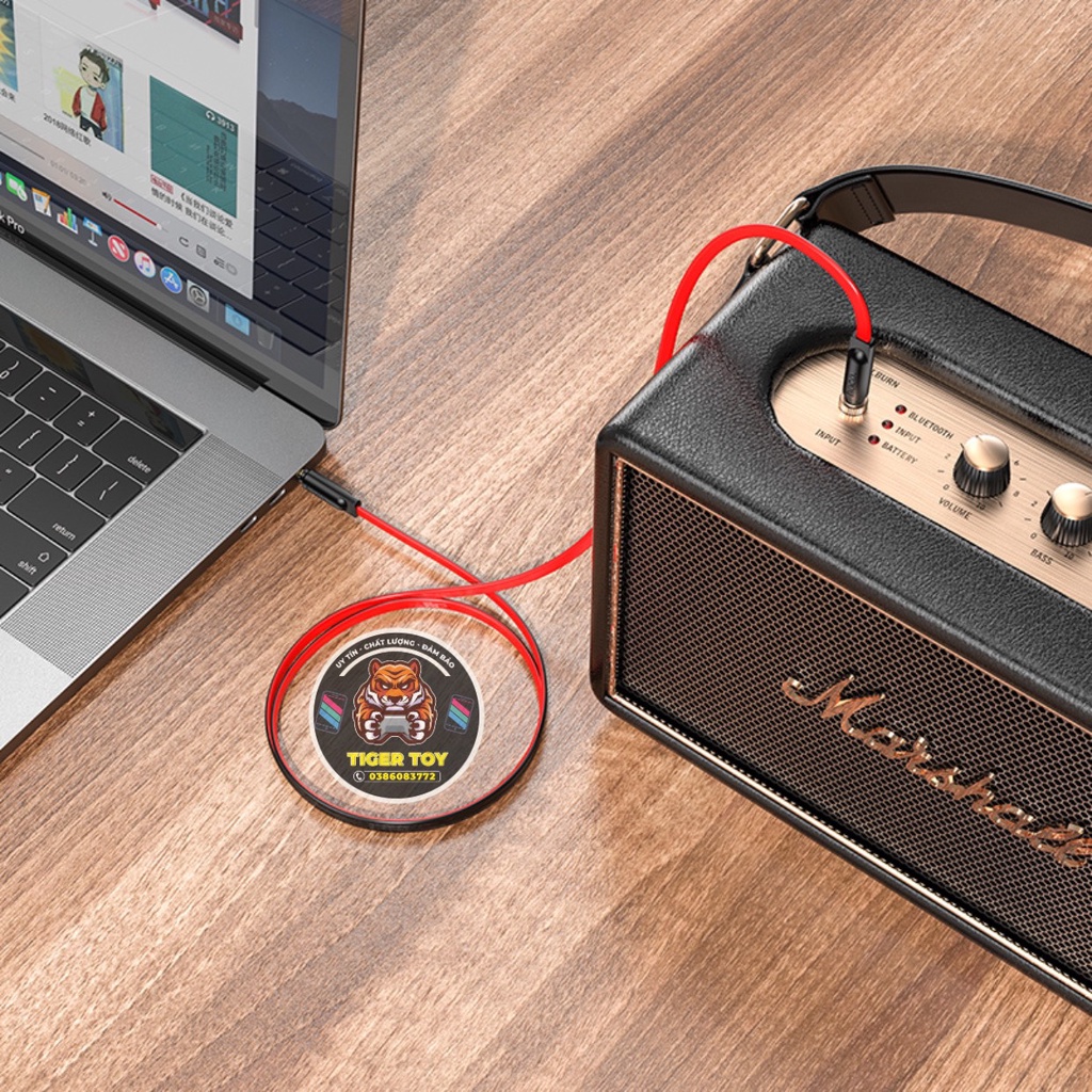 Dây AUX Kết Nối Loa 2 đầu 3.5mm loại xịn chính hãng giúp kết nối âm thanh với Loa, máy tính, điện thoại