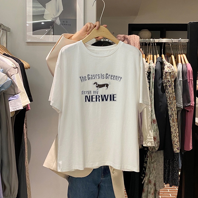 NRVP Áo Thun 100% Cotton Tay Ngắn Dáng Suông In Họa Tiết Trẻ Trung Thời Trang Unisex Size 5XL