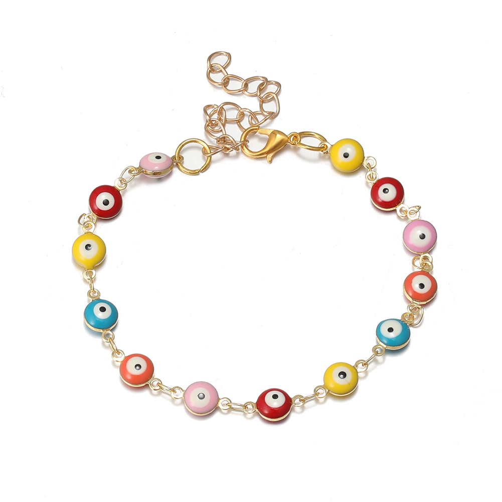 Vòng Tay Chuỗi Hạt Charm Mắt Mèo Phong Cách Vintage Thời Trang 2023 Cho Nữ
