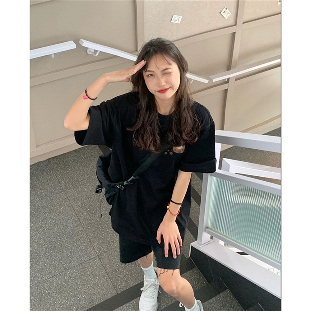 Áo Thun Tay Ngắn Thiết Kế Mới Ngọt Ngào Cao Cấp Thời Trang Mùa Hè Theo Phong Cách Hàn Quốc Cho Nữ