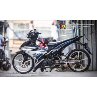 Tem exciter 150 y15zr xanh bạc crom