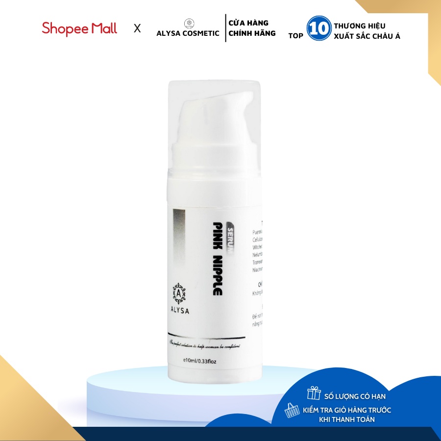 Serum làm hồng nhũ hoa và vùng kín ALYSA hiệu quả sau 7 ngày sử dụng, Serum làm hồng nhũ hoa tái tạo vẻ đẹp thanh xuân